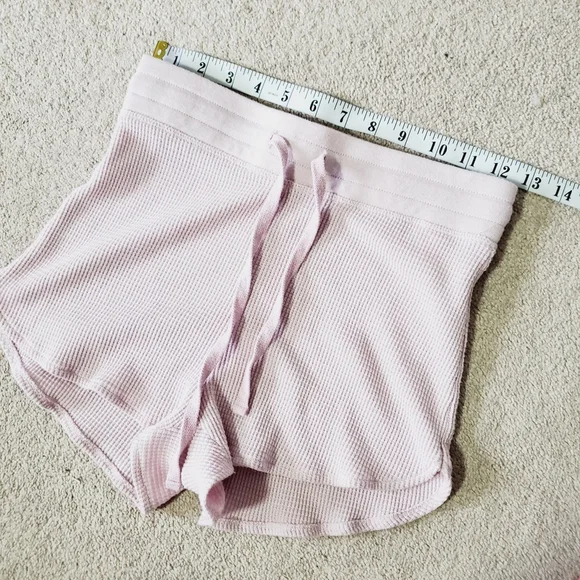 Aritzia TNA Pink Waffle Knit High Rise Lounge Shorts XXS - Picture 4 of 8